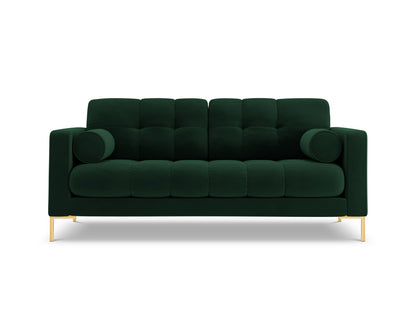 Bali Sofa, 2 Seats, 152x96 cm — Bottle Green / Gold Metal