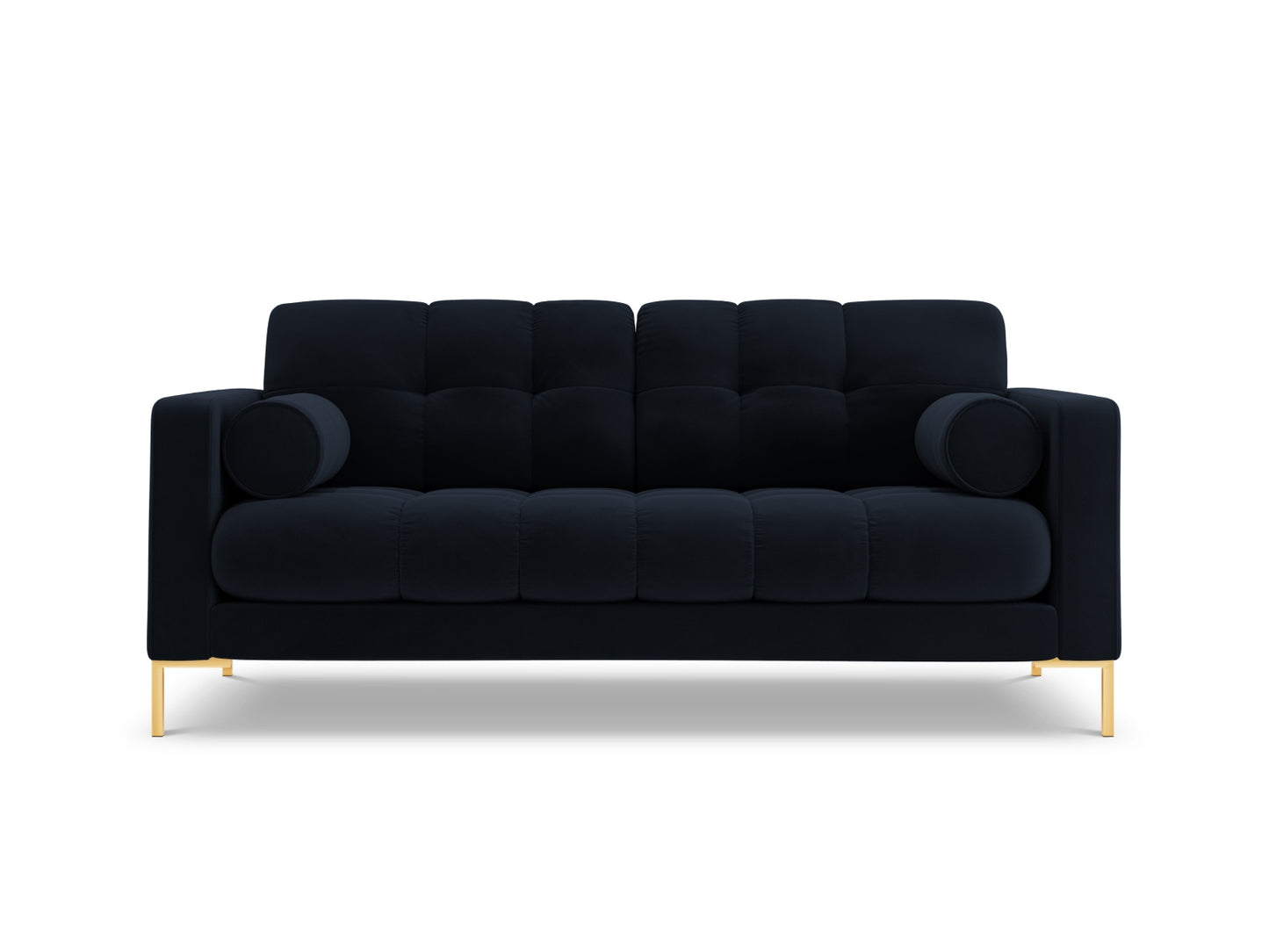Bali Sofa, 2 Seats, 152x96 cm — Dark Blue / Gold Metal