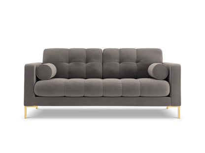 Bali Sofa, 2 Seats, 152x96 cm — Light Grey / Gold Metal