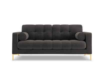 Bali Sofa, 2 Seats, 152x96 cm — Dark Grey / Gold Metal