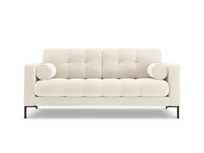 Bali Sofa, 2 Seats, 152x96 cm — Light Beige / Black Metal