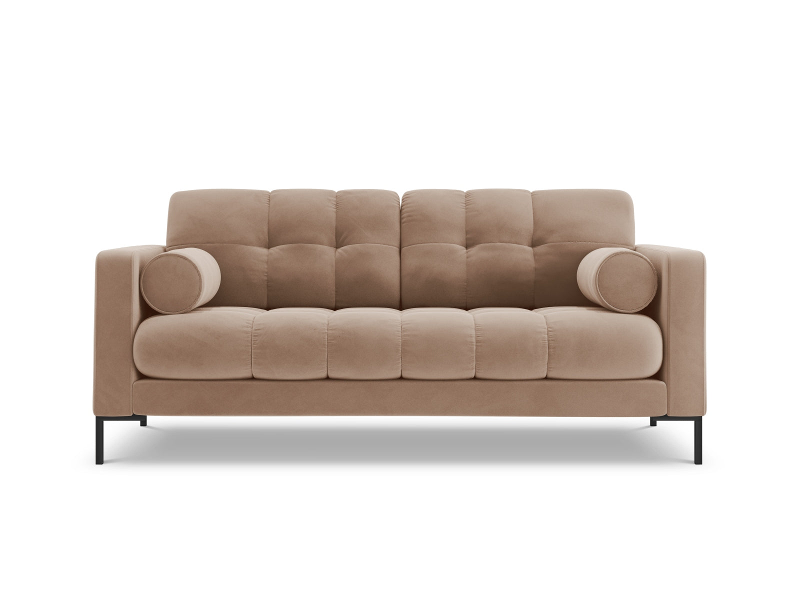 Bali Sofa, 2 Seats, 152x96 cm — Beige / Black Metal