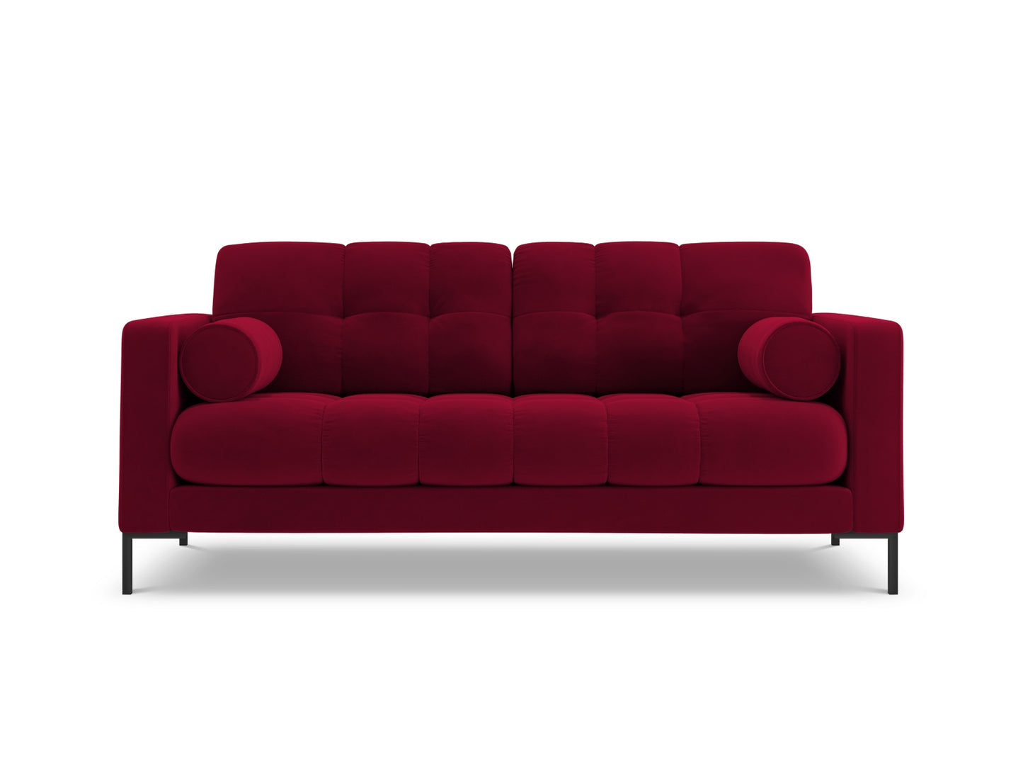 Bali Sofa, 2 Seats, 152x96 cm — Red / Black Metal