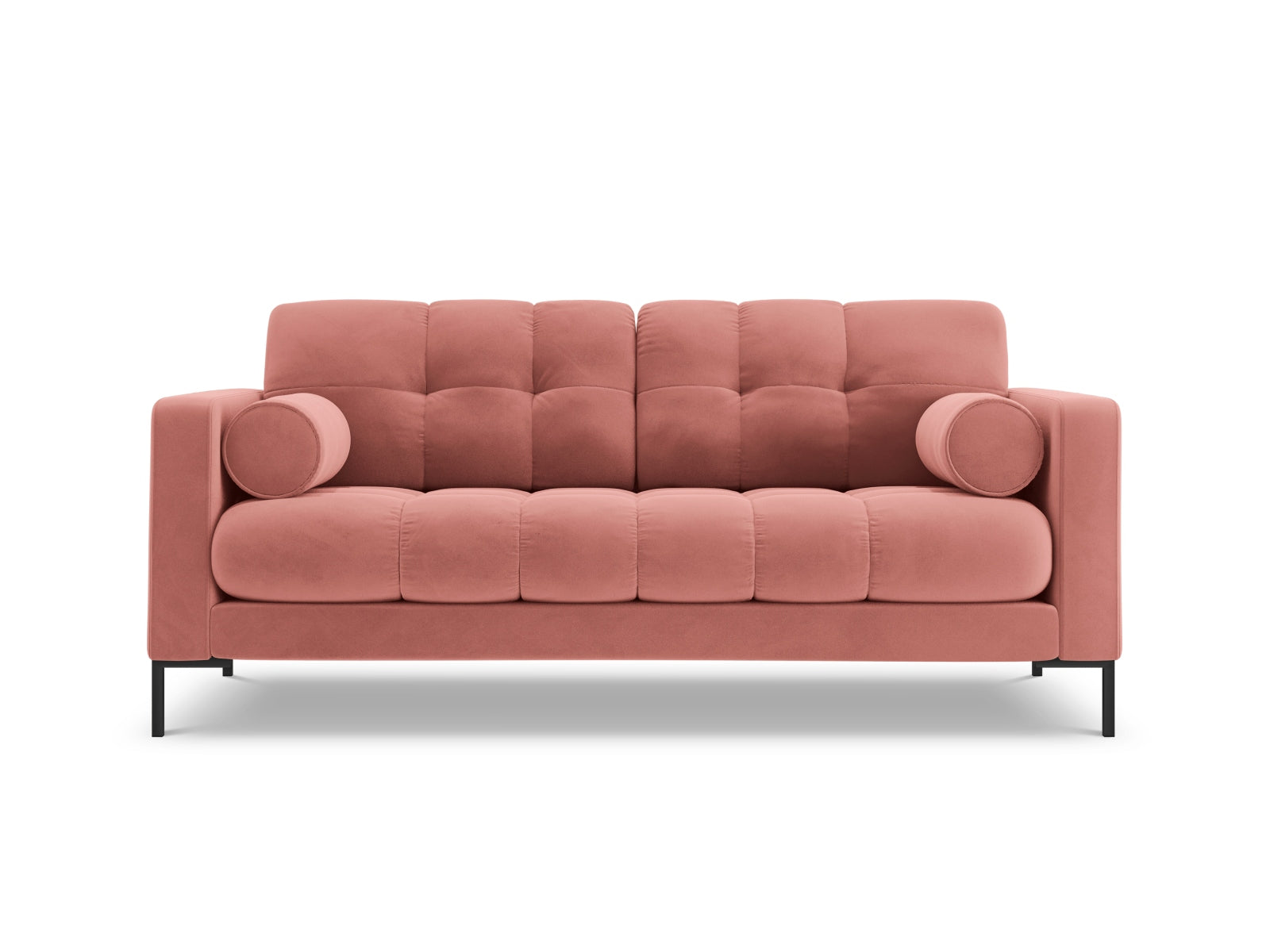 Bali Sofa, 2 Seats, 152x96 cm — Pink / Black Metal