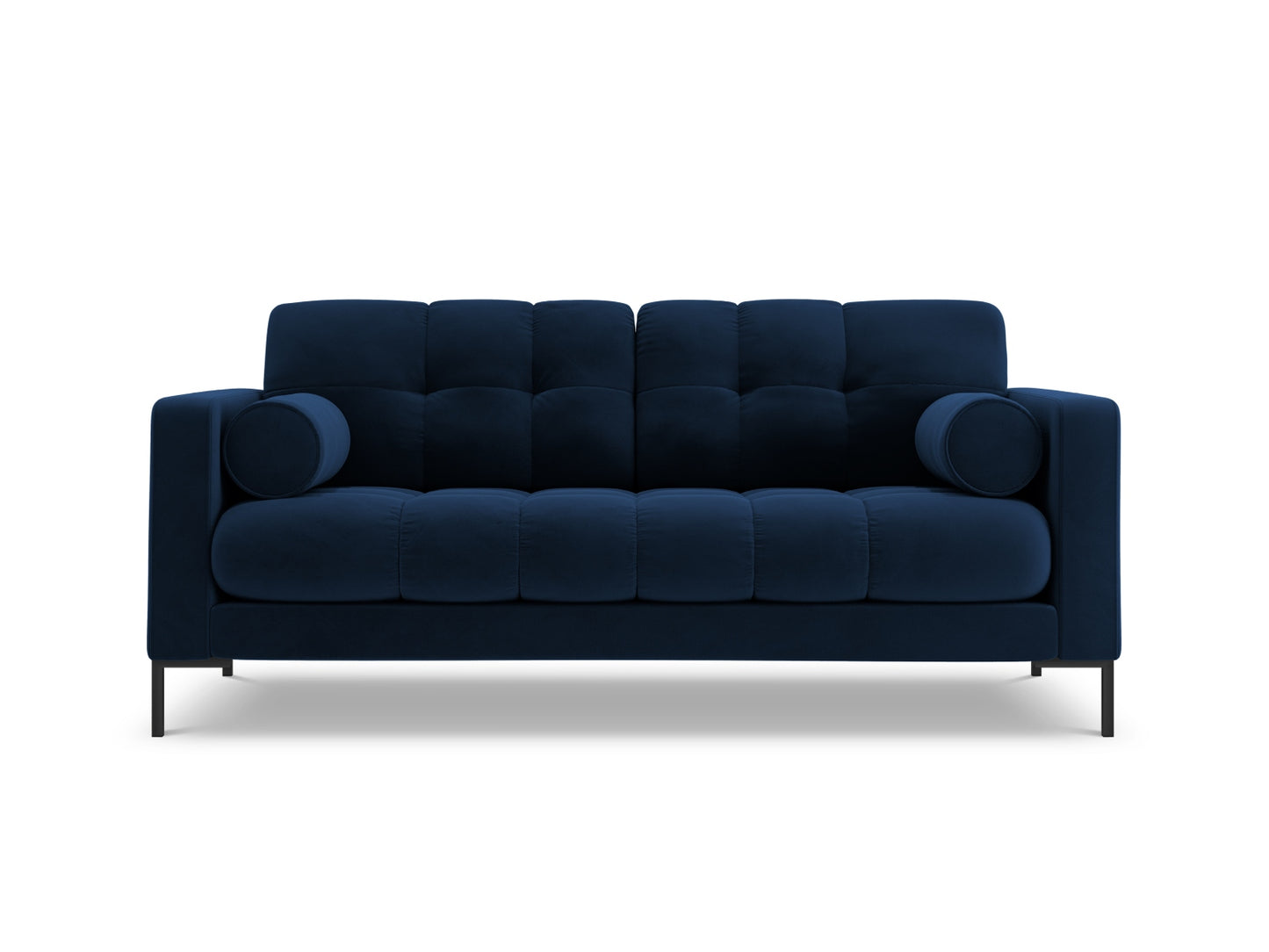 Bali Sofa, 2 Seats, 152x96 cm — Royal Blue / Black Metal