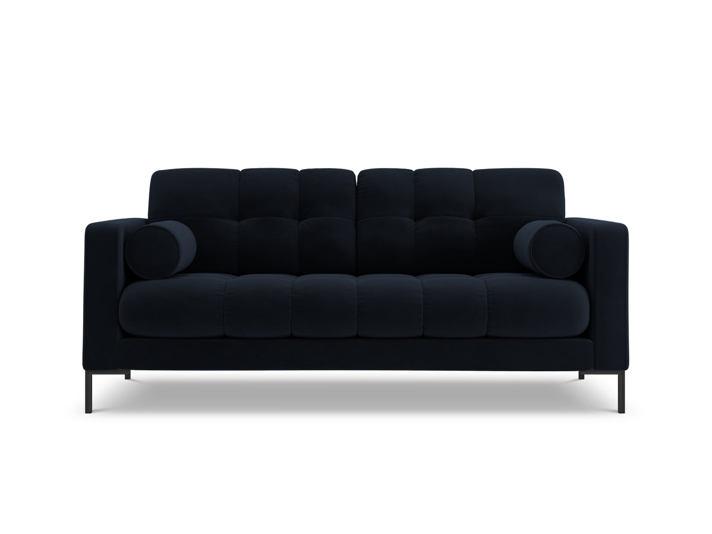 Bali Sofa, 2 Seats, 152x96 cm — Dark Blue / Black Metal
