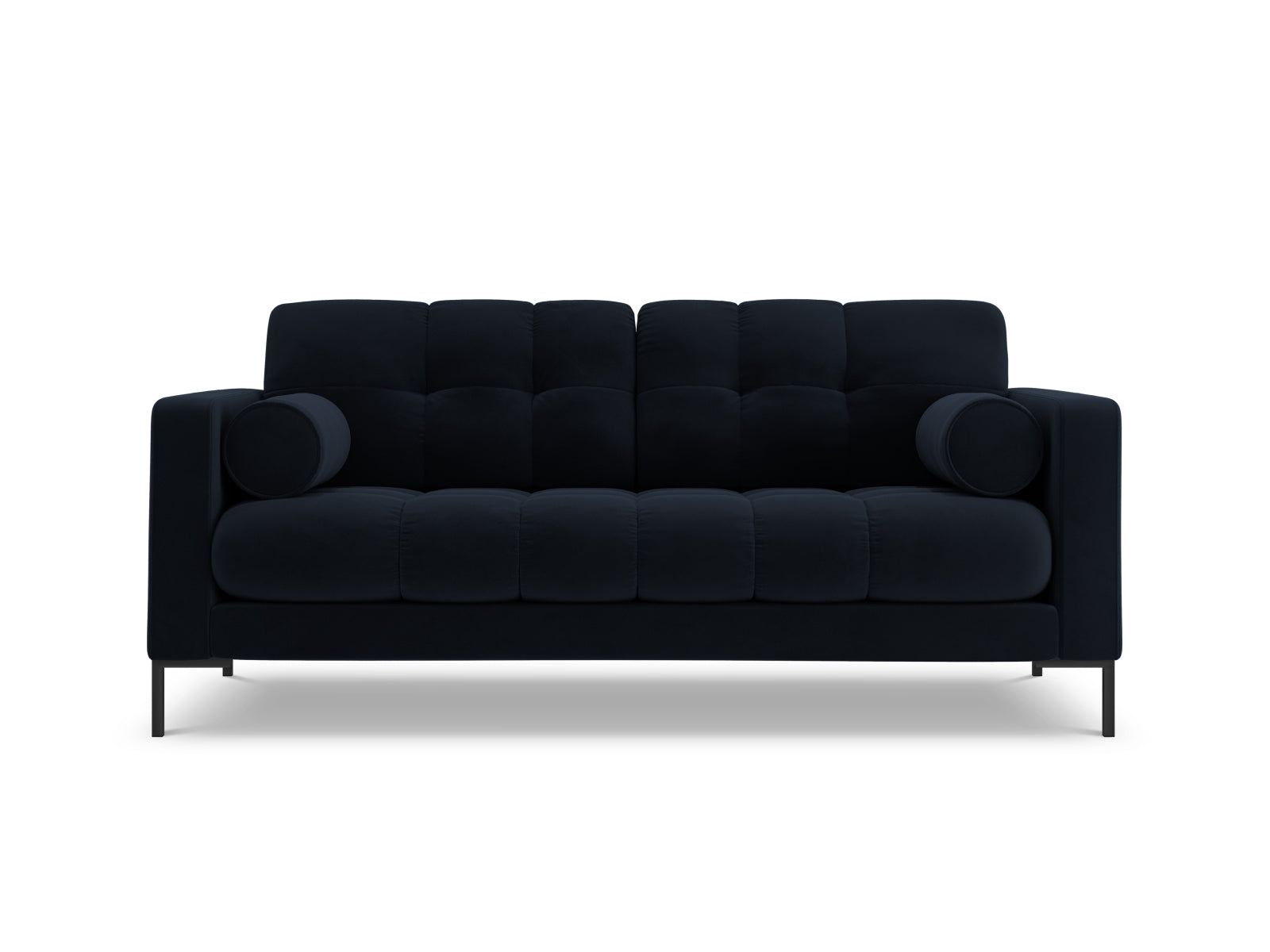 Bali Sofa, 2 Seats, 152x96 cm — Dark Blue / Black Metal