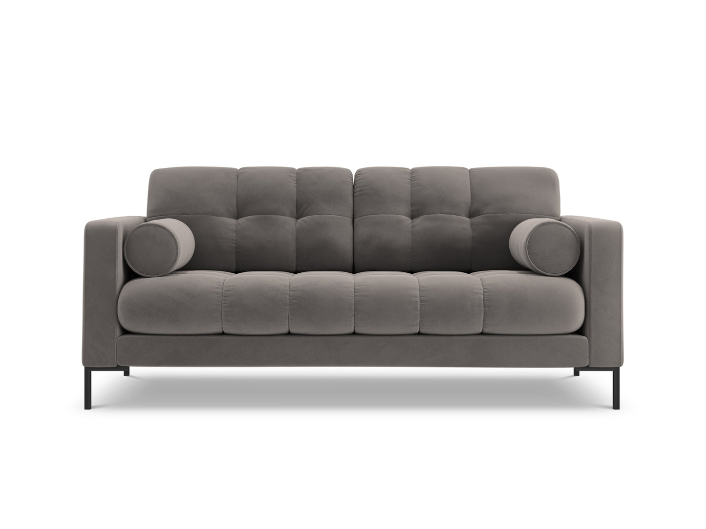 Bali Sofa, 2 Seats, 152x96 cm — Light Grey / Black Metal