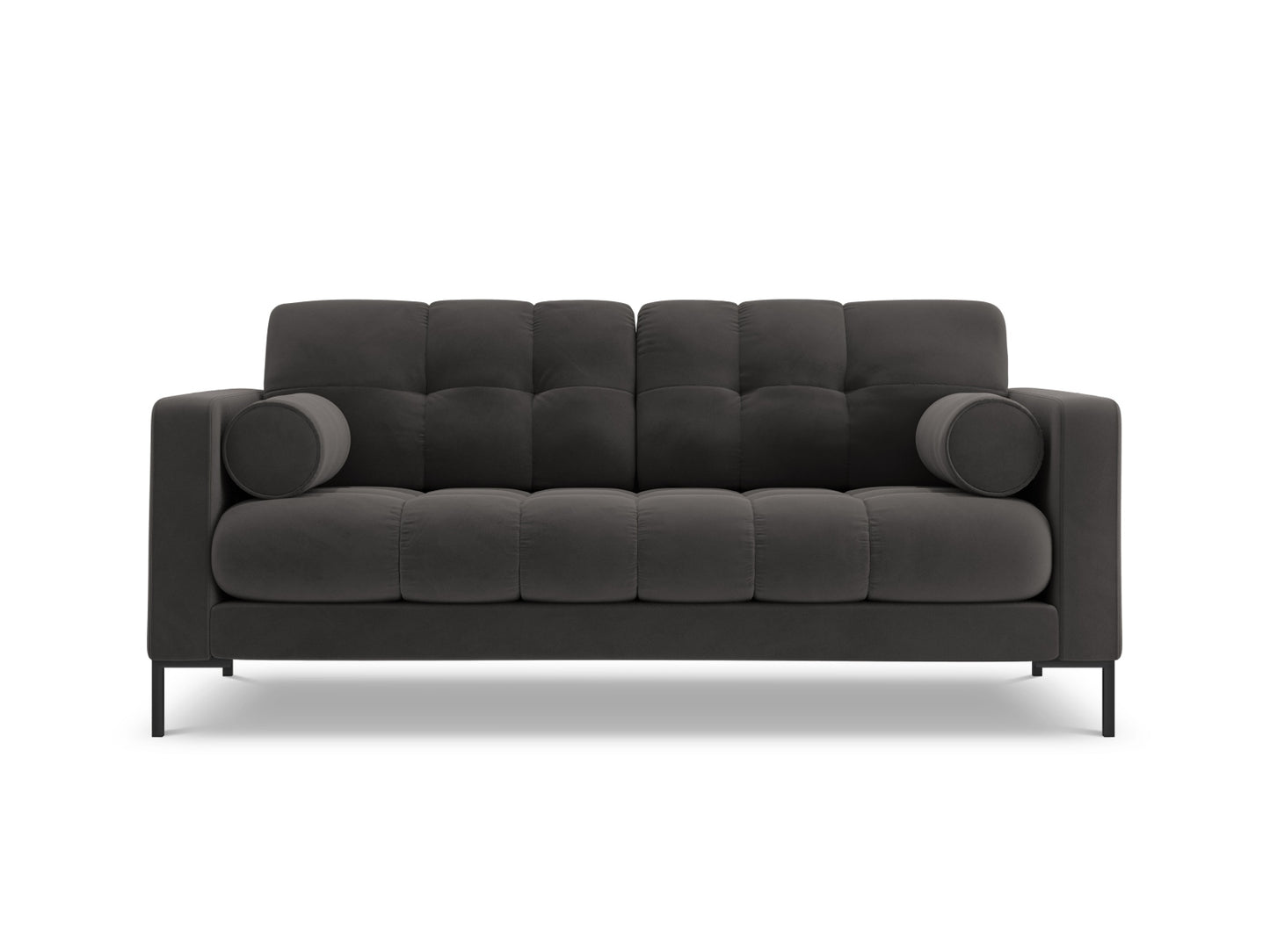 Bali Sofa, 2 Seats, 152x96 cm — Dark Grey / Black Metal