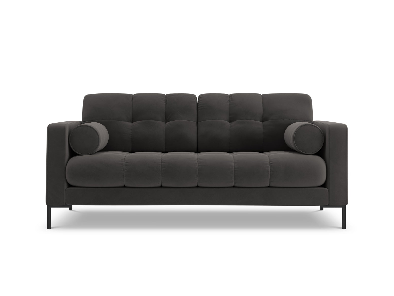 Bali Sofa, 2 Seats, 152x96 cm — Dark Grey / Black Metal