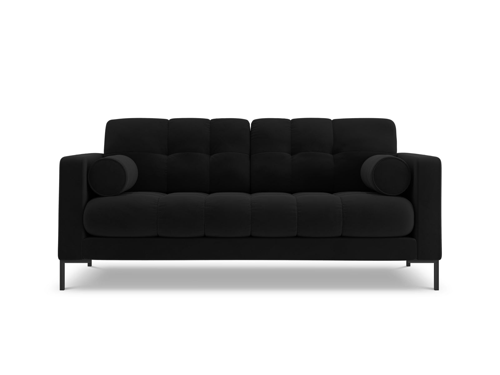 Bali Sofa, 2 Seats, 152x96 cm — Black / Black Metal