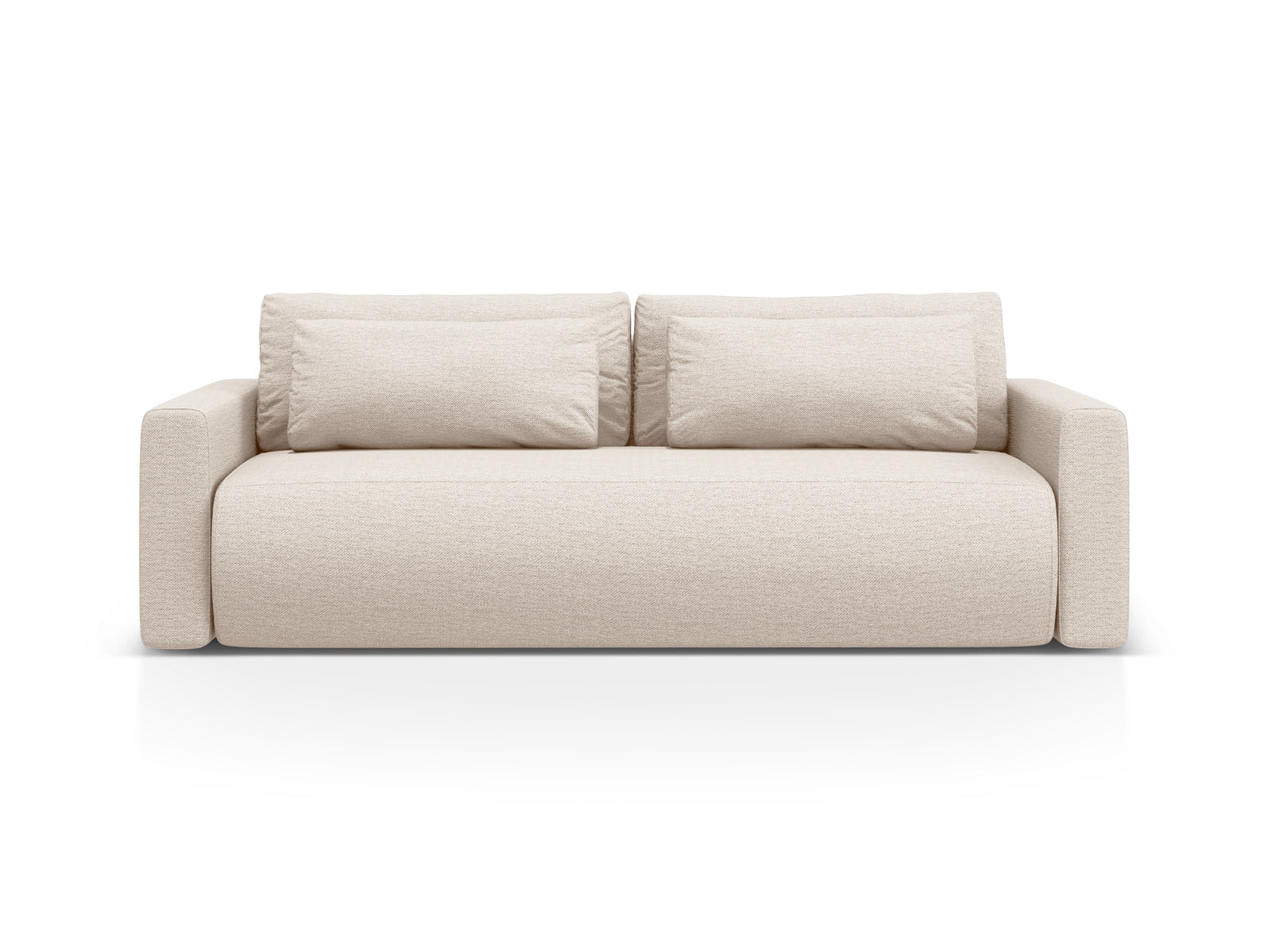 Belfast Sofa With Bed Function And Box, 3 Seats, 238x105 cm — Beige
