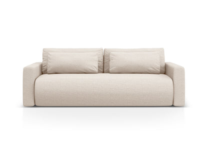 Belfast Sofa With Bed Function And Box, 3 Seats, 238x105 cm — Beige
