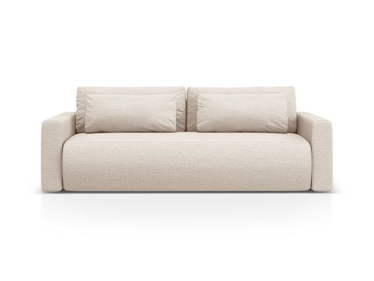Belfast Sofa With Bed Function And Box, 3 Seats, 238x105 cm — Beige