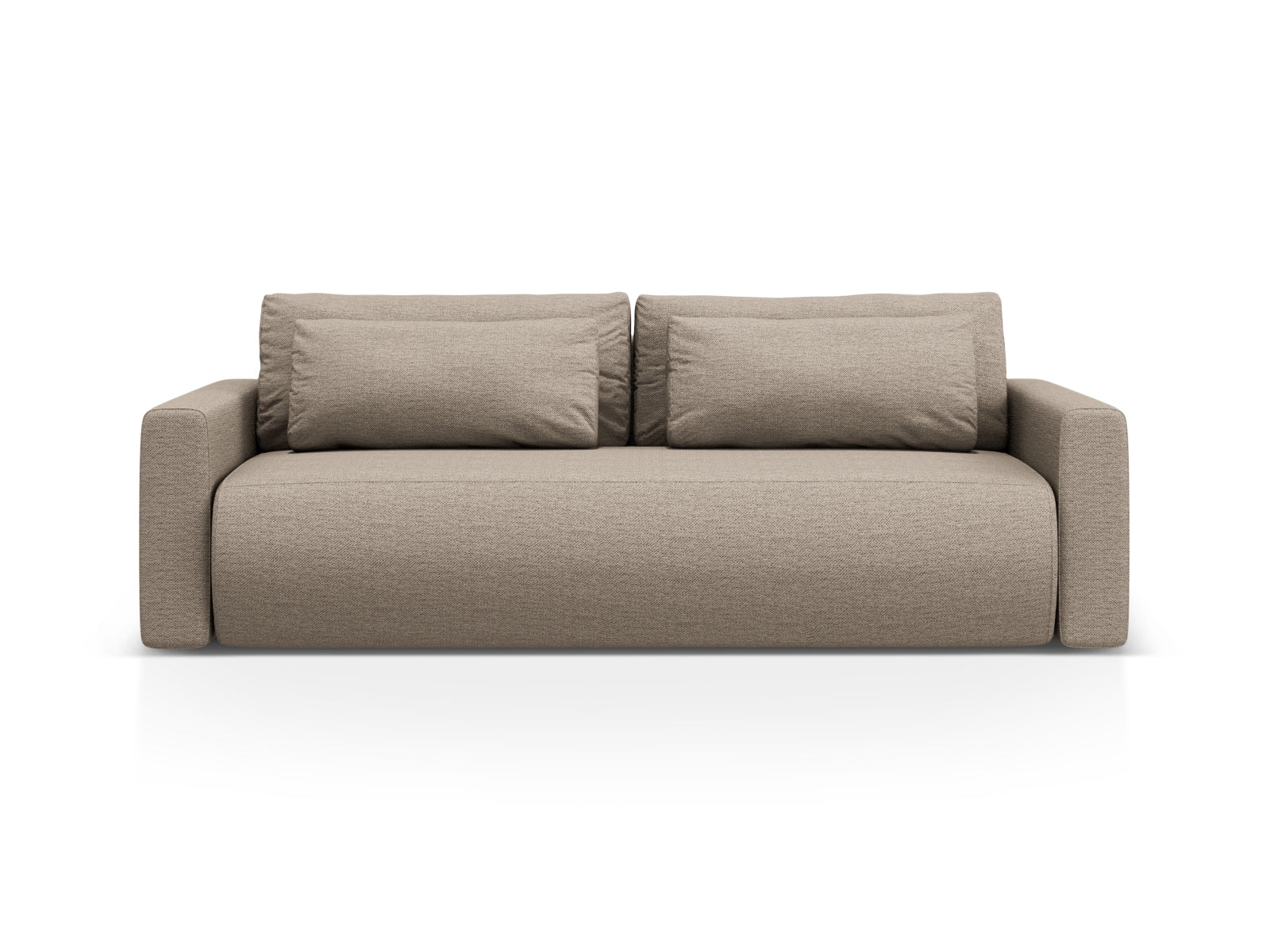 Belfast Sofa With Bed Function And Box, 3 Seats, 238x105 cm — Dark Beige