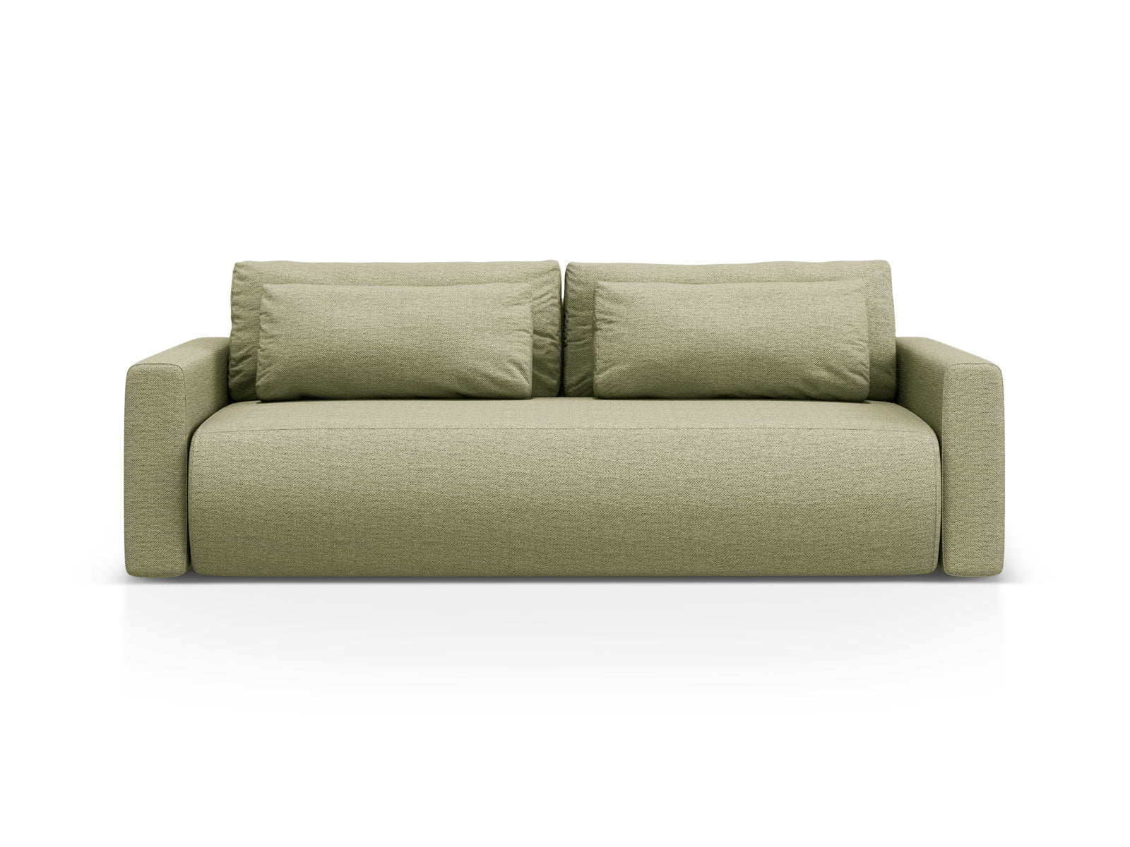Belfast Sofa With Bed Function And Box, 3 Seats, 238x105 cm — Olive