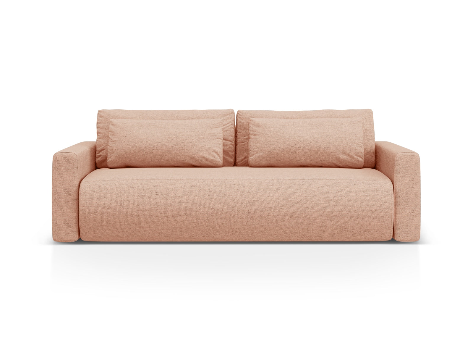 Belfast Sofa With Bed Function And Box, 3 Seats, 238x105 cm — Peach