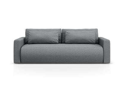 Belfast Sofa With Bed Function And Box, 3 Seats, 238x105 cm — Grey