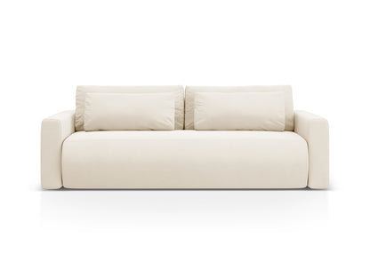 Belfast Sofa With Bed Function And Box, 3 Seats, 238x105 cm — Ivory