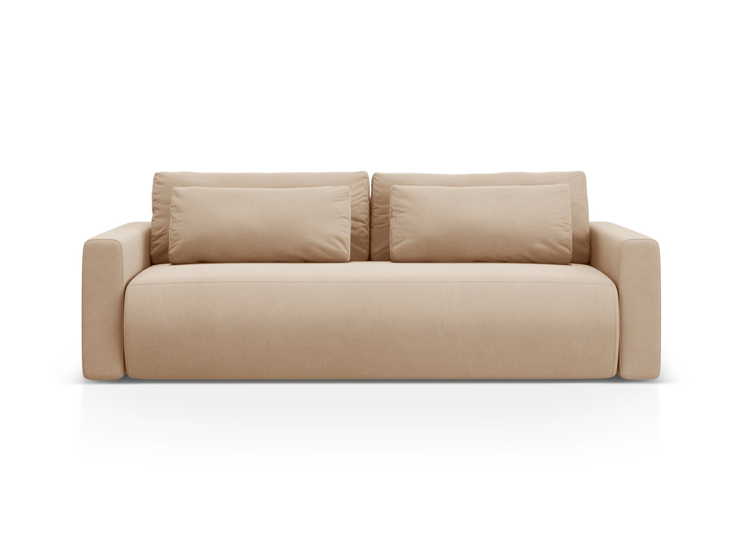 Belfast Sofa With Bed Function And Box, 3 Seats, 238x105 cm — Almond Beige