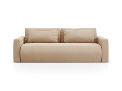 Belfast Sofa With Bed Function And Box, 3 Seats, 238x105 cm — Almond Beige