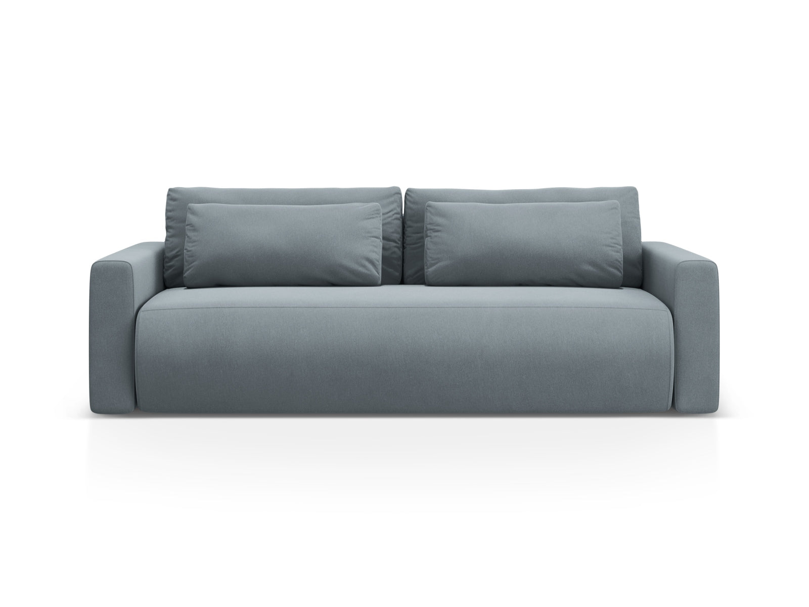 Belfast Sofa With Bed Function And Box, 3 Seats, 238x105 cm — Blue Grey