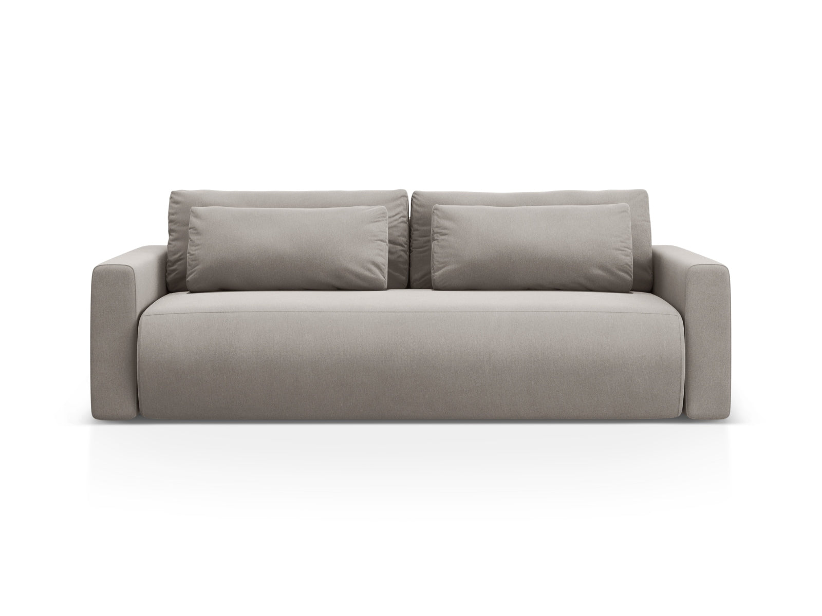 Belfast Sofa With Bed Function And Box, 3 Seats, 238x105 cm — Warm grey