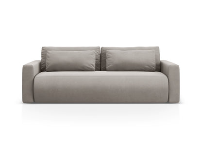 Belfast Sofa With Bed Function And Box, 3 Seats, 238x105 cm — Warm grey