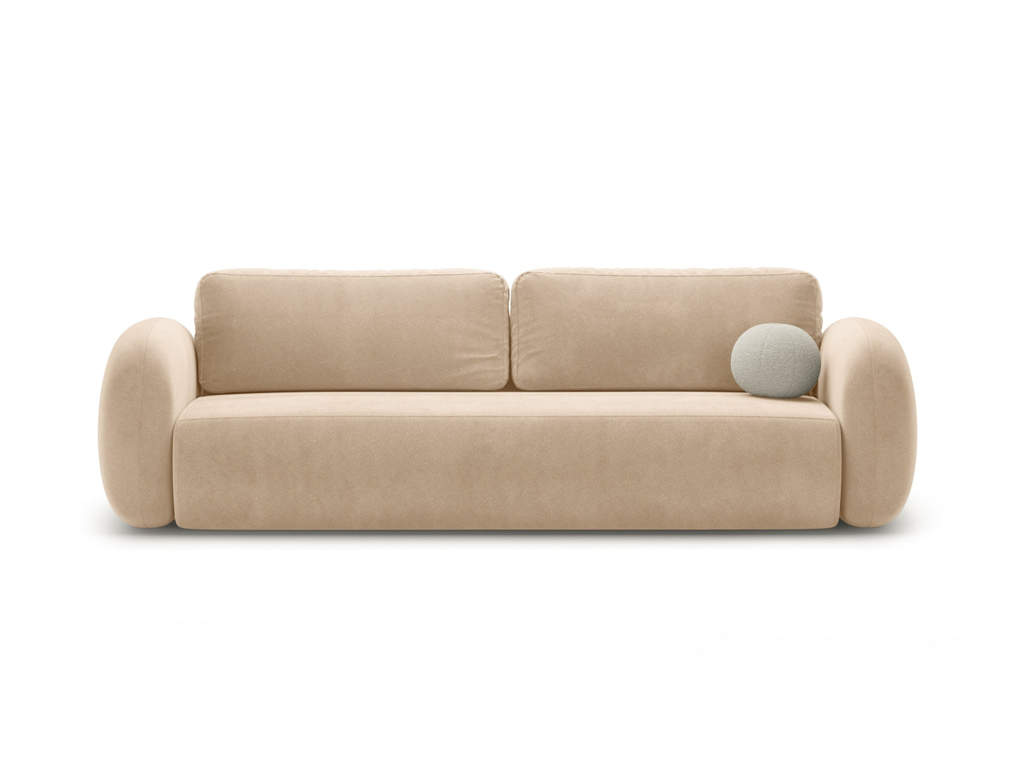 Tonale Sofa With Bed Function And Box, 3 Seats, 262x105 cm — Almond Beige