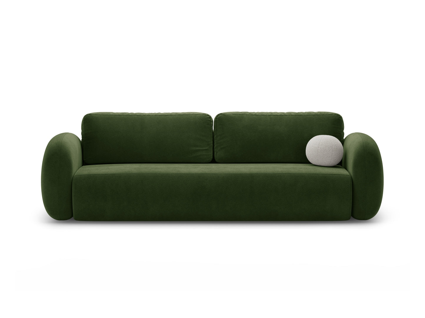 Tonale Sofa With Bed Function And Box, 3 Seats, 262x105 cm — Army Green
