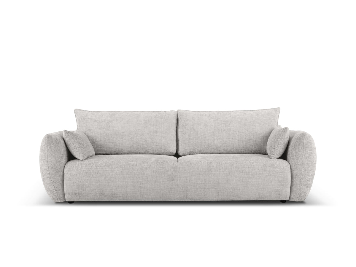 Matera Sofa With Bed Function And Box, 3 Seats, 240x108 cm — Light Grey