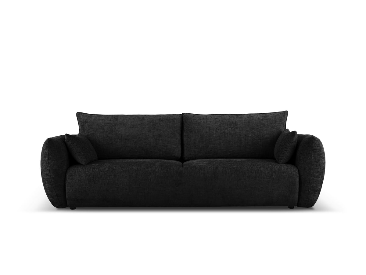 Matera Sofa With Bed Function And Box, 3 Seats, 240x108 cm — Black