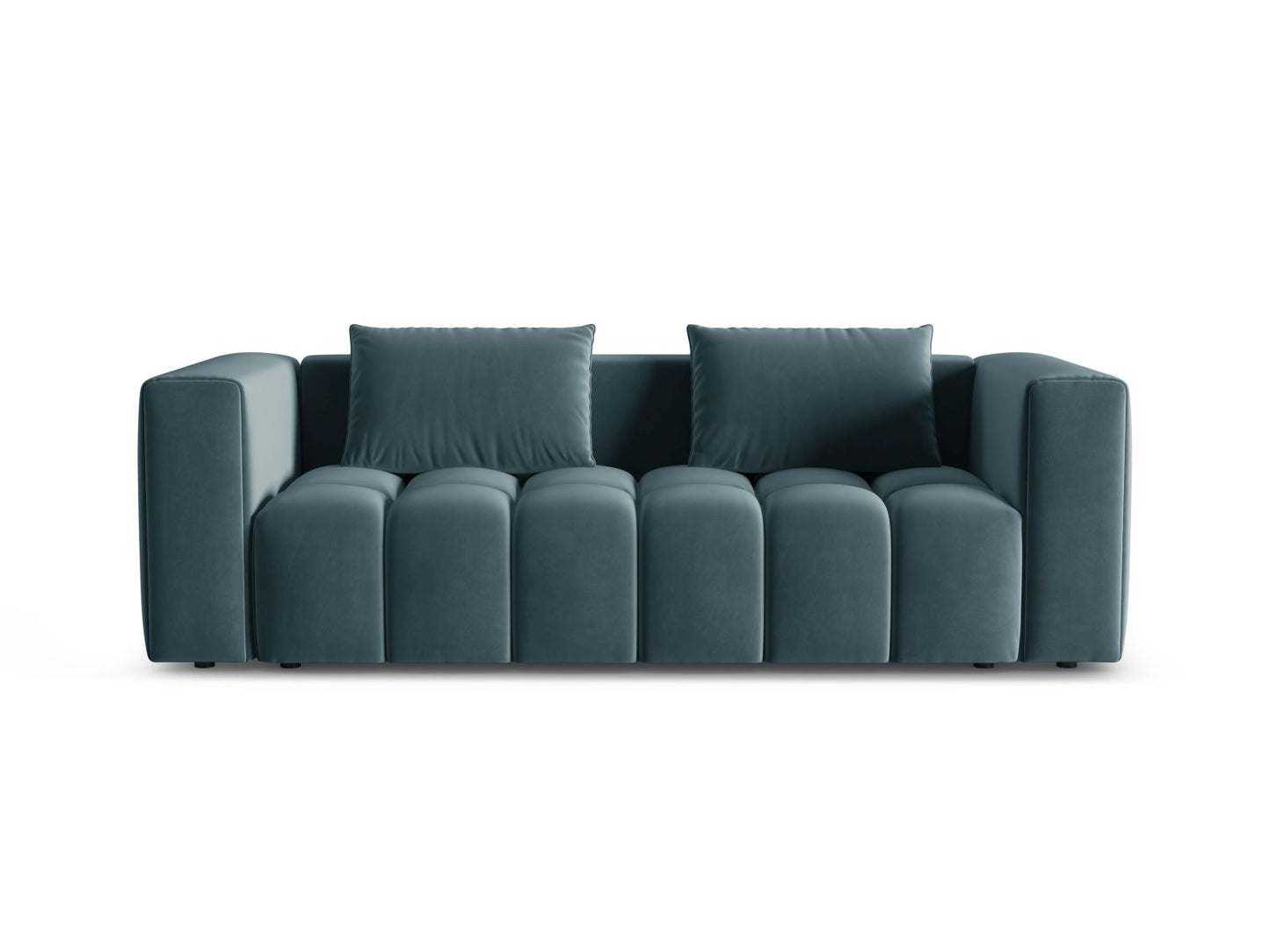 Verona Sofa With Bed Function And Box, 3 Seats, 252x98 cm — Pastel Blue