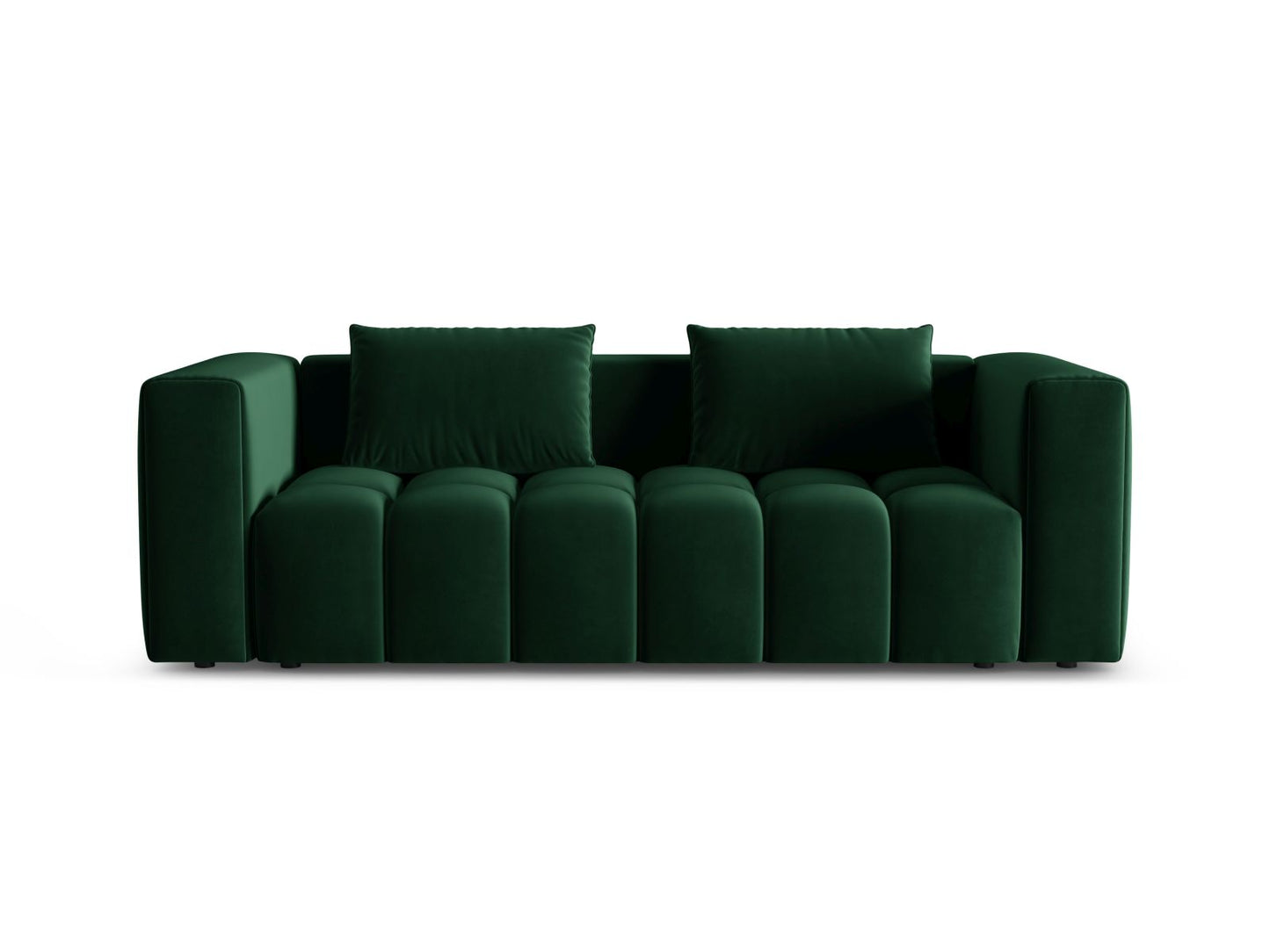 Verona Sofa With Bed Function And Box, 3 Seats, 252x98 cm — Bottle Green