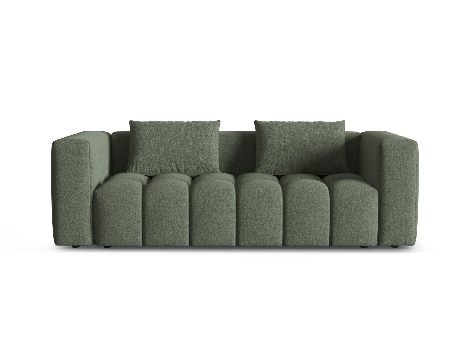Verona Sofa With Bed Function And Box, 3 Seats, 252x98 cm — Dark Olive Green