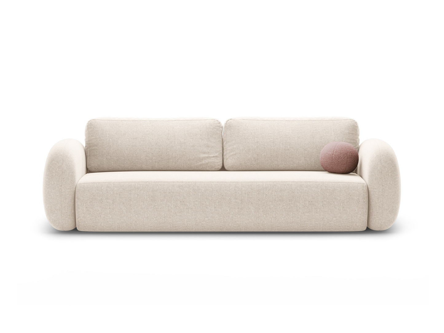 Tonale Sofa With Bed Function And Box, 3 Seats, 262x105 cm — Light Beige