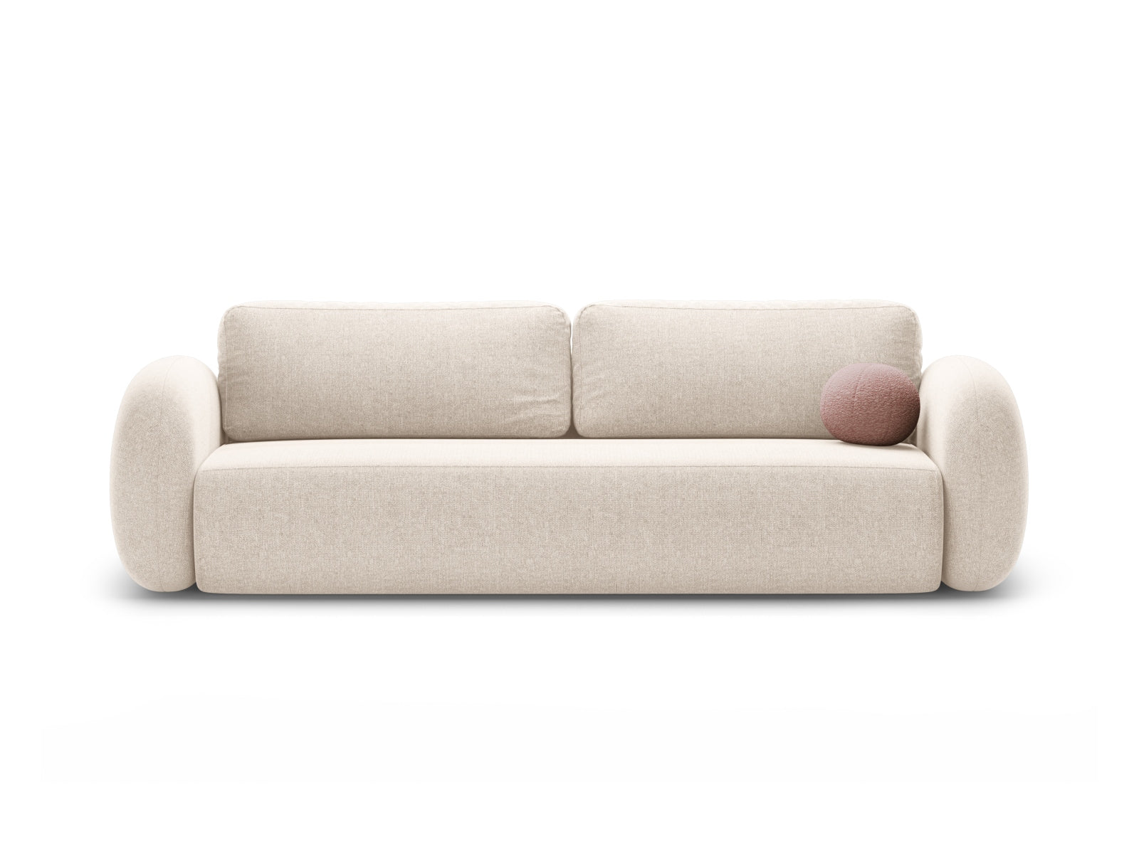 Tonale Sofa With Bed Function And Box, 3 Seats, 262x105 cm — Light Beige