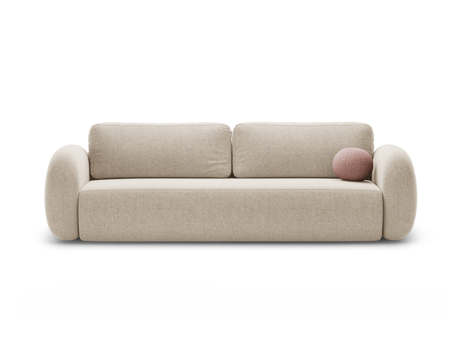 Tonale Sofa With Bed Function And Box, 3 Seats, 262x105 cm — Dark Beige