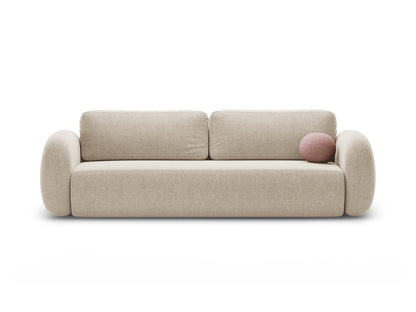 Tonale Sofa With Bed Function And Box, 3 Seats, 262x105 cm — Dark Beige