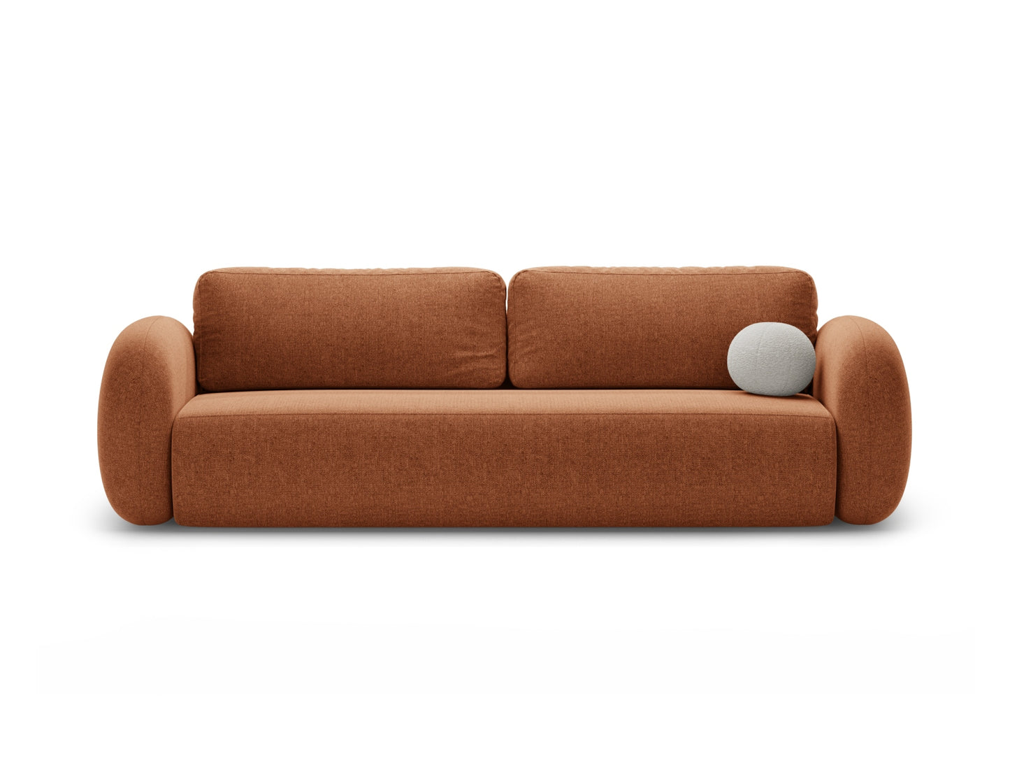Tonale Sofa With Bed Function And Box, 3 Seats, 262x105 cm — Brick
