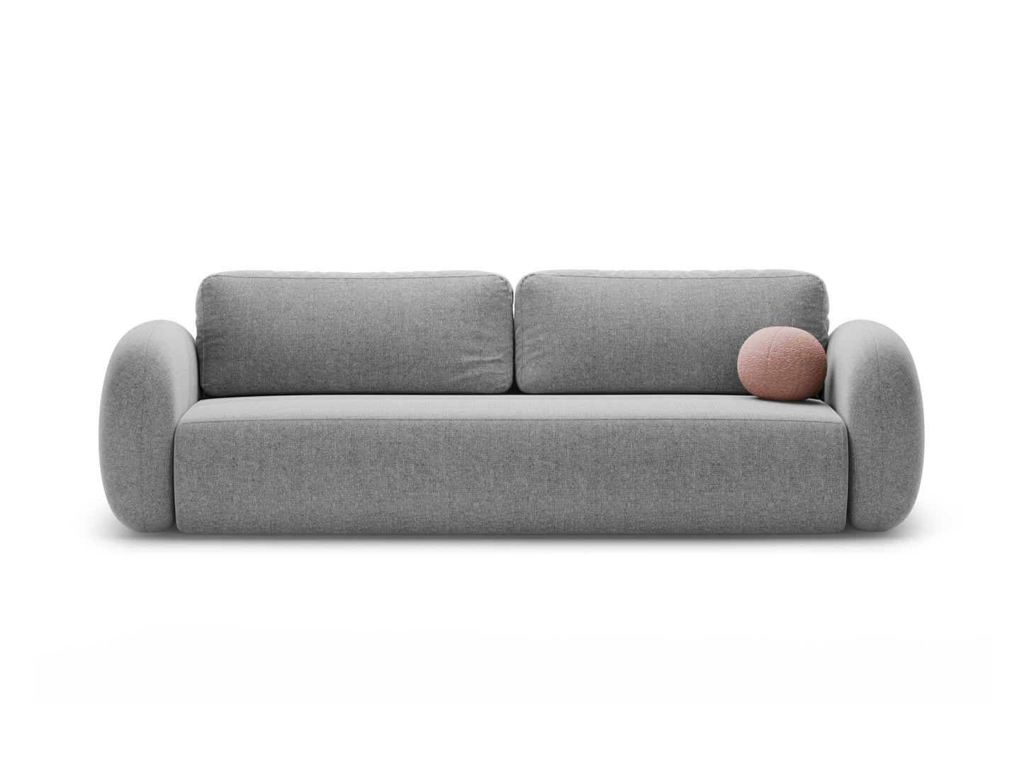 Tonale Sofa With Bed Function And Box, 3 Seats, 262x105 cm — Light Grey