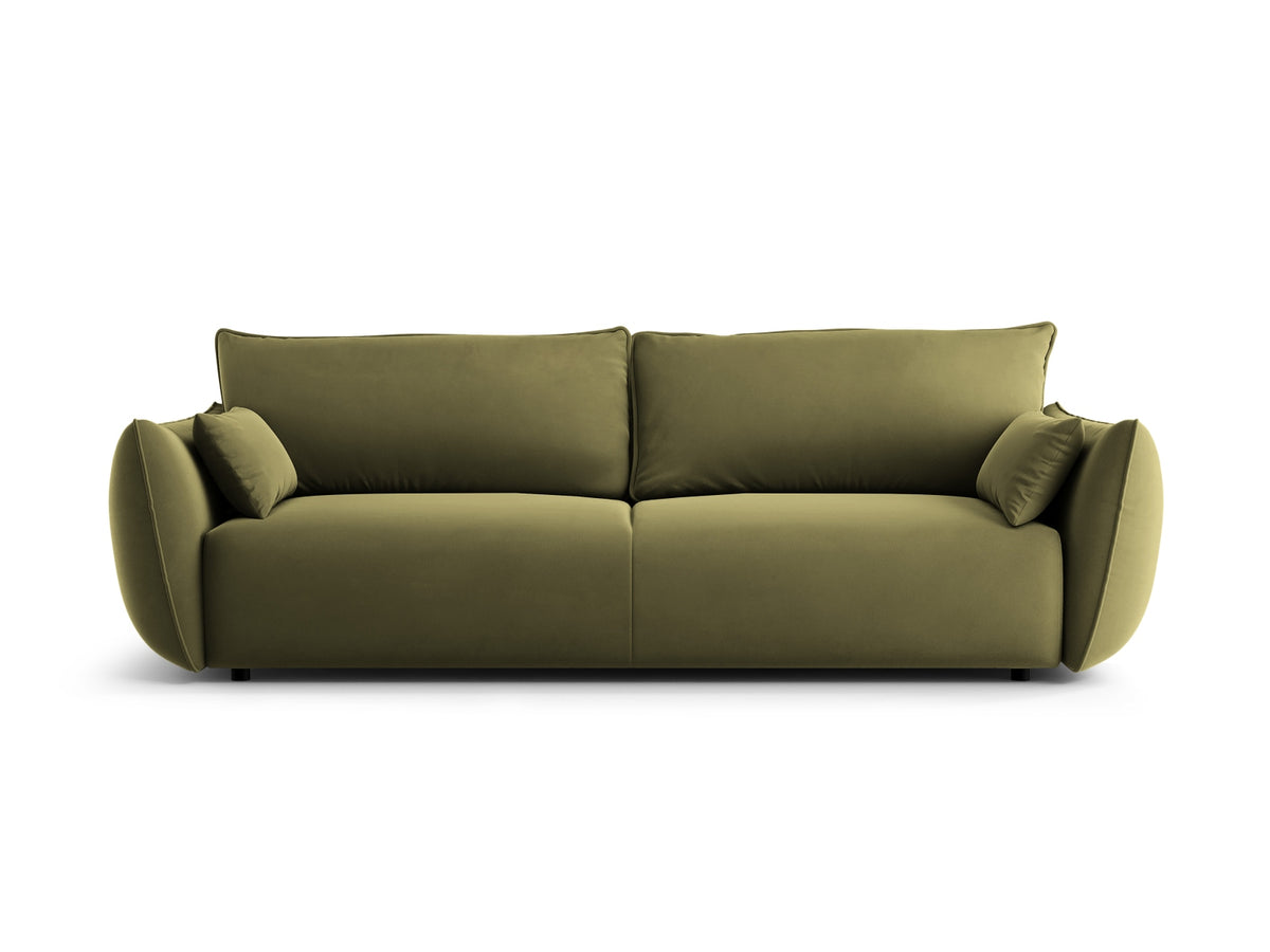 Matera Sofa With Bed Function And Box, 3 Seats, 240x108 cm — Green