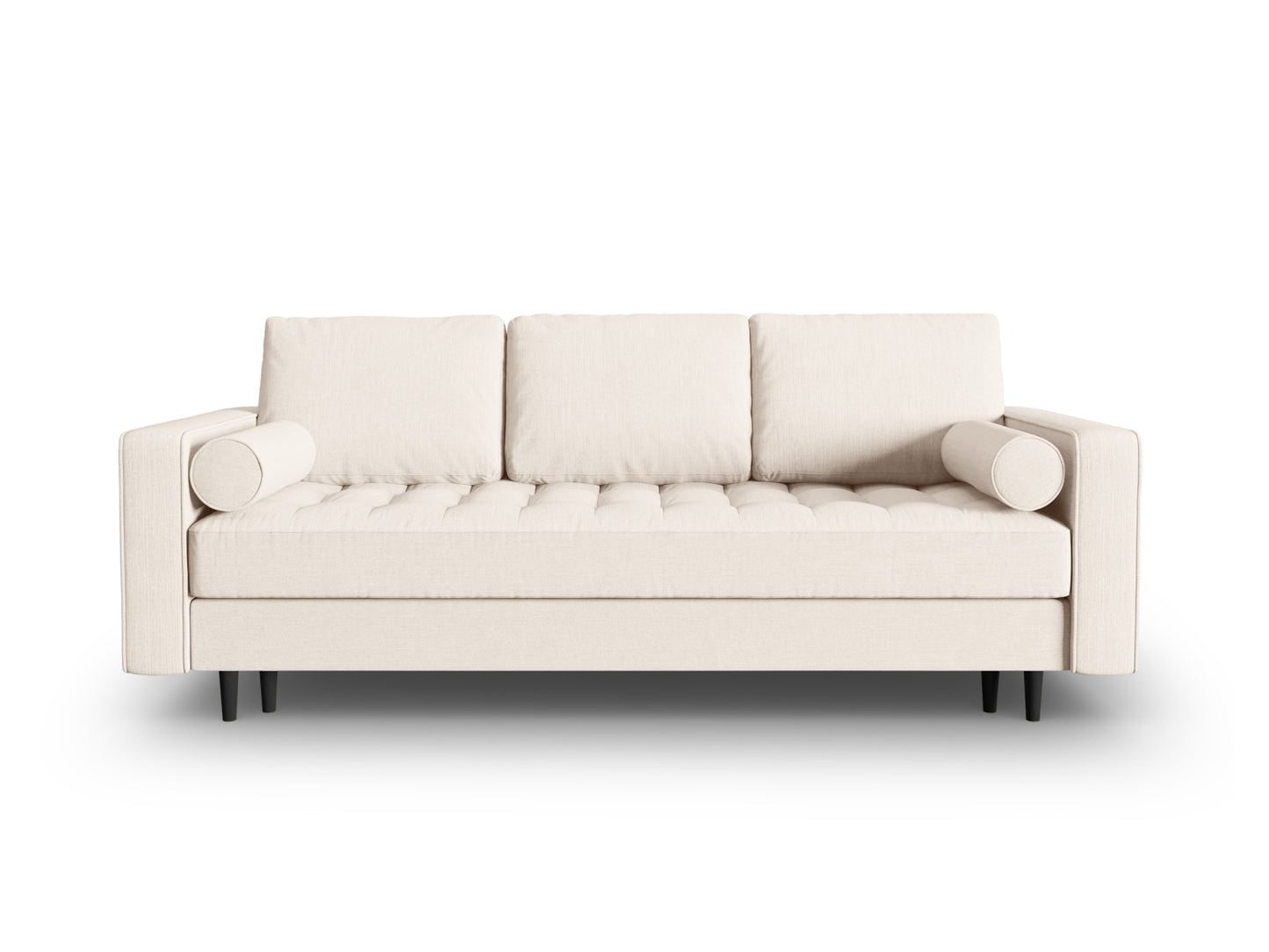 Aspen Sofa With Bed Function And Box, 3 Seats, 225x100 cm — Light Beige
