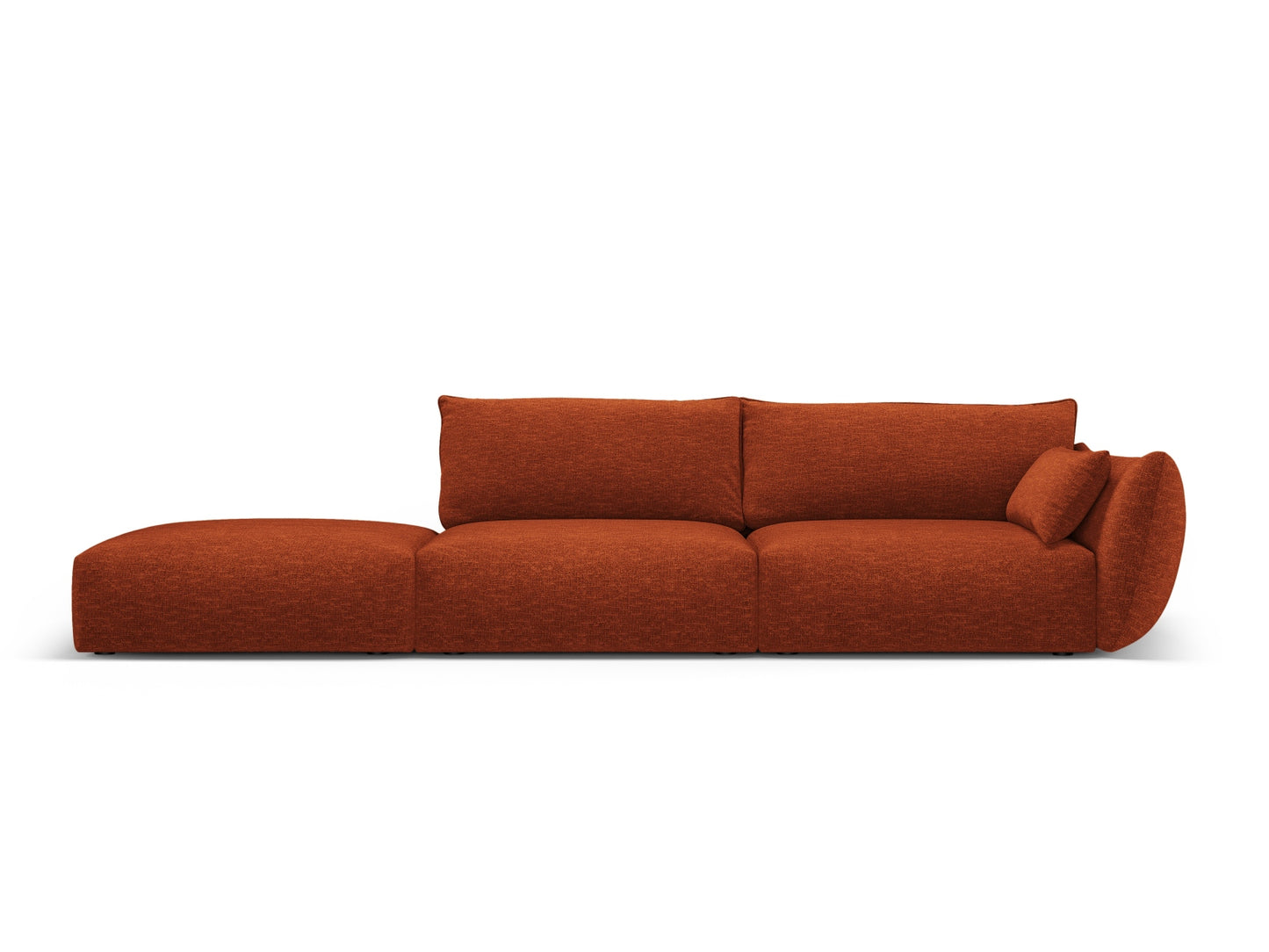 Matera Sofa, 4 Seats, 264x110 cm — Terracotta / Left