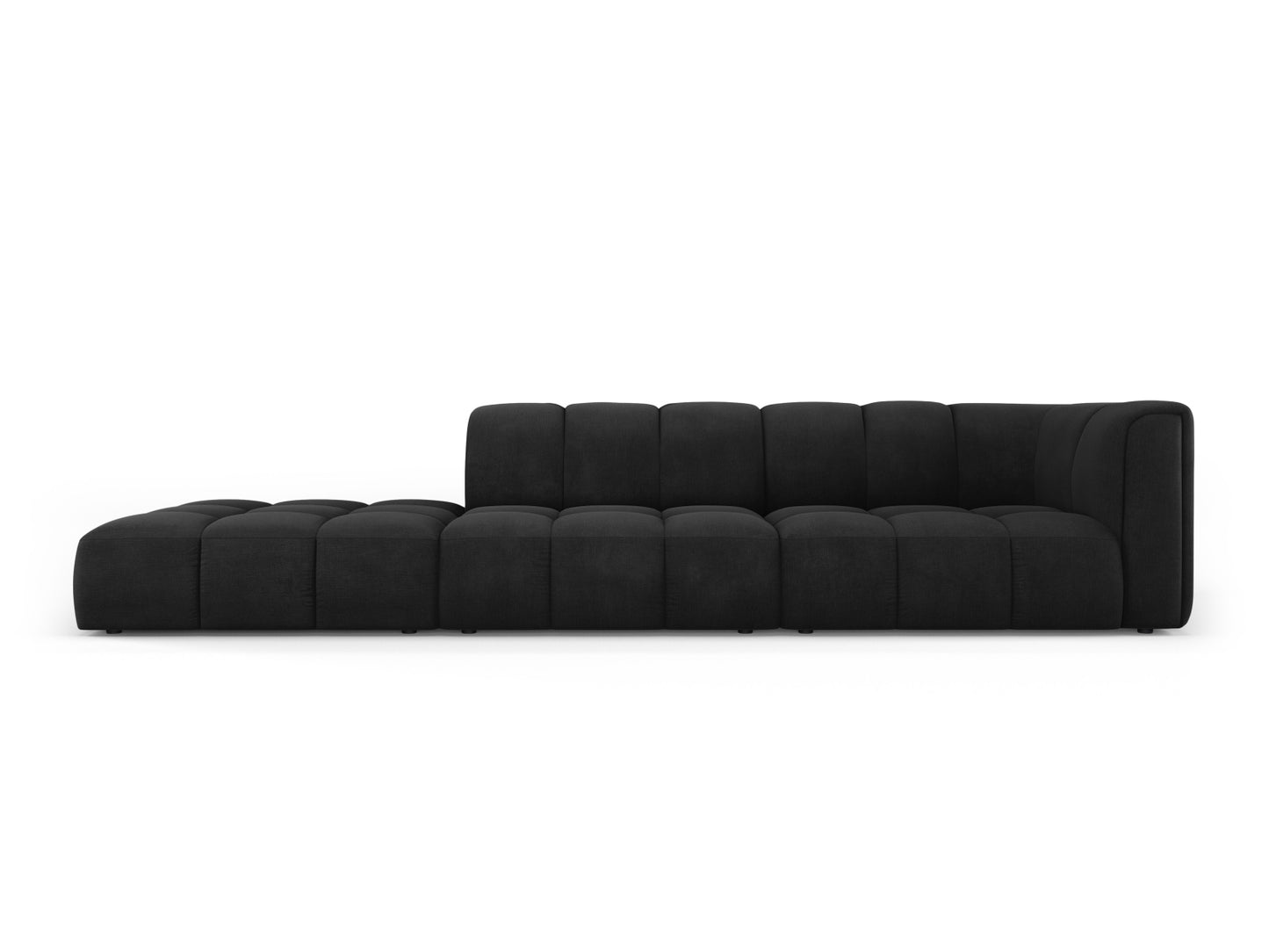 Moritz Modular Sofa, 4 Seats, 293x96 cm — Black / Left