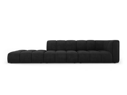 Moritz Modular Sofa, 4 Seats, 293x96 cm — Black / Left