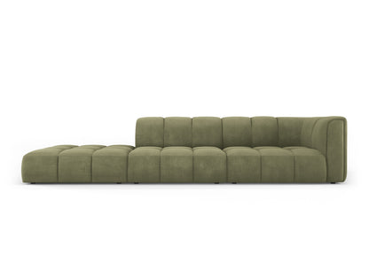 Moritz Modular Sofa, 4 Seats, 293x96 cm — Light Green / Left