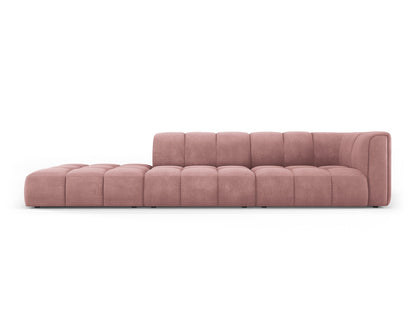 Moritz Modular Sofa, 4 Seats, 293x96 cm — Pink / Left