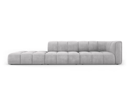 Moritz Modular Sofa, 4 Seats, 293x96 cm — Light Grey / Left