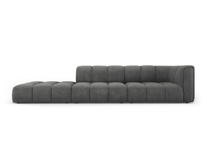 Moritz Modular Sofa, 4 Seats, 293x96 cm — Dark Grey / Left